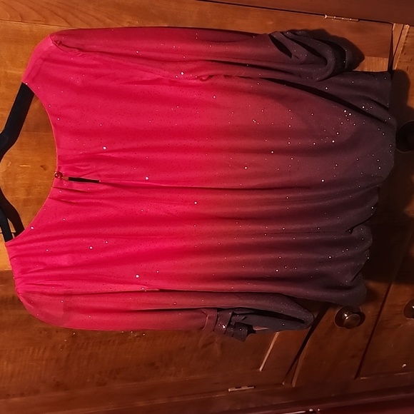 Red and black obre blouse petite large - Picture 6 of 6